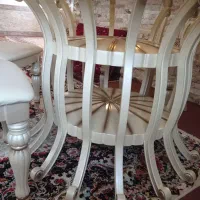 باسلام‌میزغذاخوری‌۸نفره‌به‌دلیل‌کمبودبودجه‌|میز و صندلی غذاخوری|گنبد کاووس, |دیوار