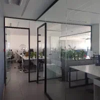 پارتیشن اداری،شیشه سکوریت اسلایدینگ درب اتوماتیک