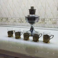 گرد سوز و جا استکانی برنجی قدیمی|کلکسیون اشیاء عتیقه|تهران, شادآباد|دیوار