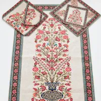 سجاده مخملی چاپ دیجیتال دو رو رنگ ثابت (کیف دار)