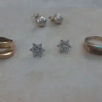 انگشتر گوشواره طلا