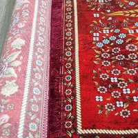 فرش ابریشمی طرح دستباف قم باغ گل قرمز|فرش|تهران, امین حضور|دیوار