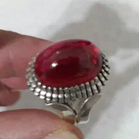 انگشتر  نقره یاقوت