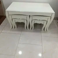 ست پنج تیکه جلومبل عسلی میز تی وی چهار عدد صندلی