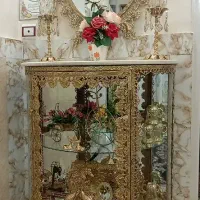 آینه ویترین+ساعت+میزتلویزیون