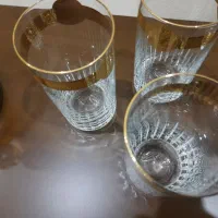 پارچ و لیوان کریستال چک طلا کوب|ظروف سرو و پذیرایی|گرمدره, |دیوار