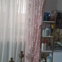 پرده والان دو عدد صورتی|پرده، رانر، رومیزی|چهارباغ, |دیوار