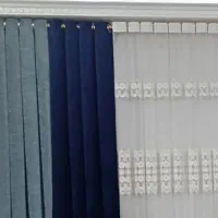 دو عدد والان سرمه ای پانچی درحد نو|پرده، رانر، رومیزی|محمدشهر, ولدآباد|دیوار