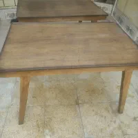 میز چوبی  بدون صندلی دوعدد