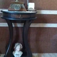 میز تلفن چوبی