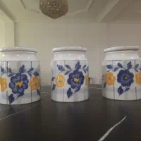 پا سماوری گل پنبه قدیمی