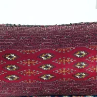 پشتی دست باف ترکمن قدیمی بزرگ|پشتی|مشهد, راه آهن|دیوار