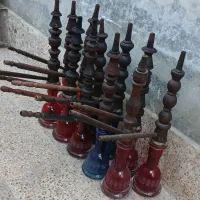 12عددقلیان چوب سرخ دار کامل باهمه چی