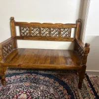 کاناپه چوبی و دراور