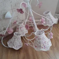 لوستر اتاق خواب همراه دو دیوار کوب