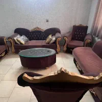 مبل همراه میز جلو مبلی + میز ناهارخوری (دولت آباد)