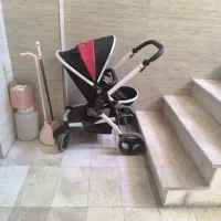 کالسکه تاشو دلیجان مدل روما  و گهواره و صندلی غذا