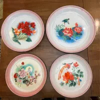 ۴ عدد سینی لعابی قدیمی دهه ۱۹۵۰
