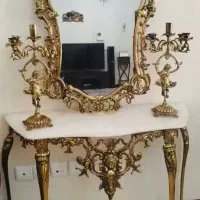 اینه شمعدان برنز