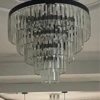 لوستر کریستالی طبقاتی|لوستر و چراغ آویز|لاهیجان, کوی آزادگان|دیوار