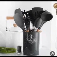 ست ۱۲ پارچه کفگیرو ملاقه کیچن ست کاملا نو