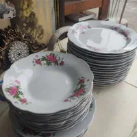 حدود ۵۰ دست چینی گلسرخی تمیز ودرحد|کلکسیون اشیاء عتیقه|همدان, |دیوار