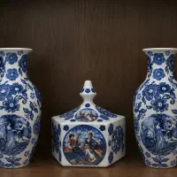 گلدان شکلات خوری قدیمی اینگلیسی فرانسوی