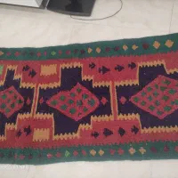 گلیم قدیمی به همراه دار قالی|گلیم، جاجیم، گبه|قدس, شهرقدس|دیوار