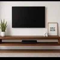 شلف تلویزیون کادر ۱۸۰ روکش چوب|میز تلویزیون|چهاردانگه (تهران), |دیوار