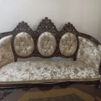 مبل سلطنتی با پارچه های کاملا نو با چوب گردو|مبلمان خانگی و میز عسلی|شاهین‌شهر, خانه کارگر|دیوار