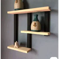 شلف های دیواری چوب|کتابخانه، شلف، قفسههای دیواری|نوشهر, |دیوار