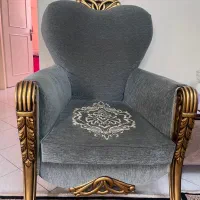 مبل ۷ نفر استیل چوب گردو