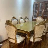 میز غذا خوری و مبلمان چوب کلاسیک