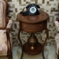میز تلفن چوبی