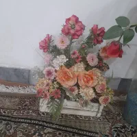 گلدان شیشه وسبد گل|گل مصنوعی|سبزوار, مدرس|دیوار