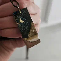 گردنبند رزینی جاودان دستساز|بدلیجات|رشت, پستک|دیوار