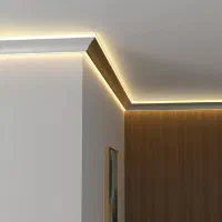 چراغ خطی کنجی روکار همراه نصب