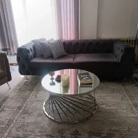مبل چستر قوی پایه های استیل همراه با جلو مبلی|مبلمان خانگی و میز عسلی|هشتگرد, شهرک ایران خودرو|دیوار