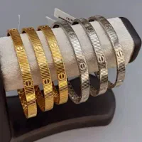 دستبند کارتیر طلا سفید طلای 750هیجده عیار