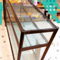 میز فلز شیشه ویترین