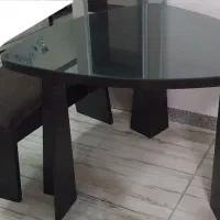 میز ناهار خوری ۴ نفره به همراه نیمکت