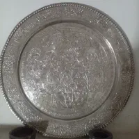 سینی عتیقه قلم کاری|کلکسیون اشیاء عتیقه|هشتگرد, شهرک راه آهن|دیوار