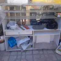 میز پیشخوان ، ویترین شیشه ای و mdf