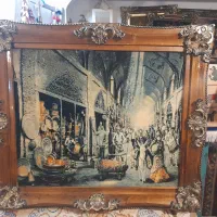 منظره کلبه|تابلو فرش|کرمانشاه, |دیوار