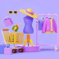 فروشنده خانم علاقه مند به مد و پوشاک