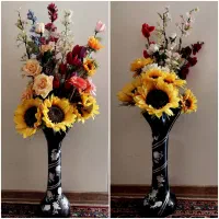 گل مصنوعی تایلندی (۲۳ شاخه) به همراه ۲ گلدان