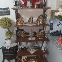 میزعسلی،کتابخانه ۵طبقه چوب ام دی اف ،گردو|کتابخانه، شلف، قفسه‌های دیواری|قم, علی آباد سعدگان|دیوار