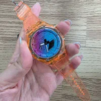 ساعت جیشاک ۲۱۰۰ نارنجی شفاف