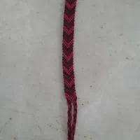 دستبند بافتنی دوستی رنگ زرشکی