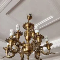 لوستر برنز 12شاخه|لوستر و چراغ آویز|ری, منصوریه منگل|دیوار